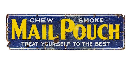 MAIL POUCH PORCELAIN SIGNMeasures