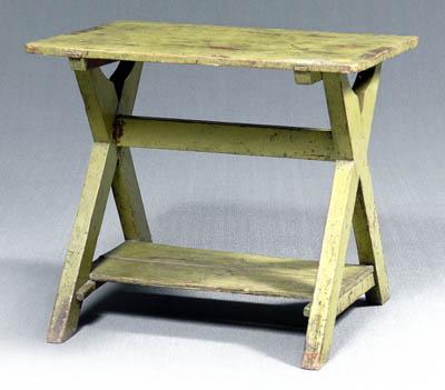 Maine green painted sawbuck
