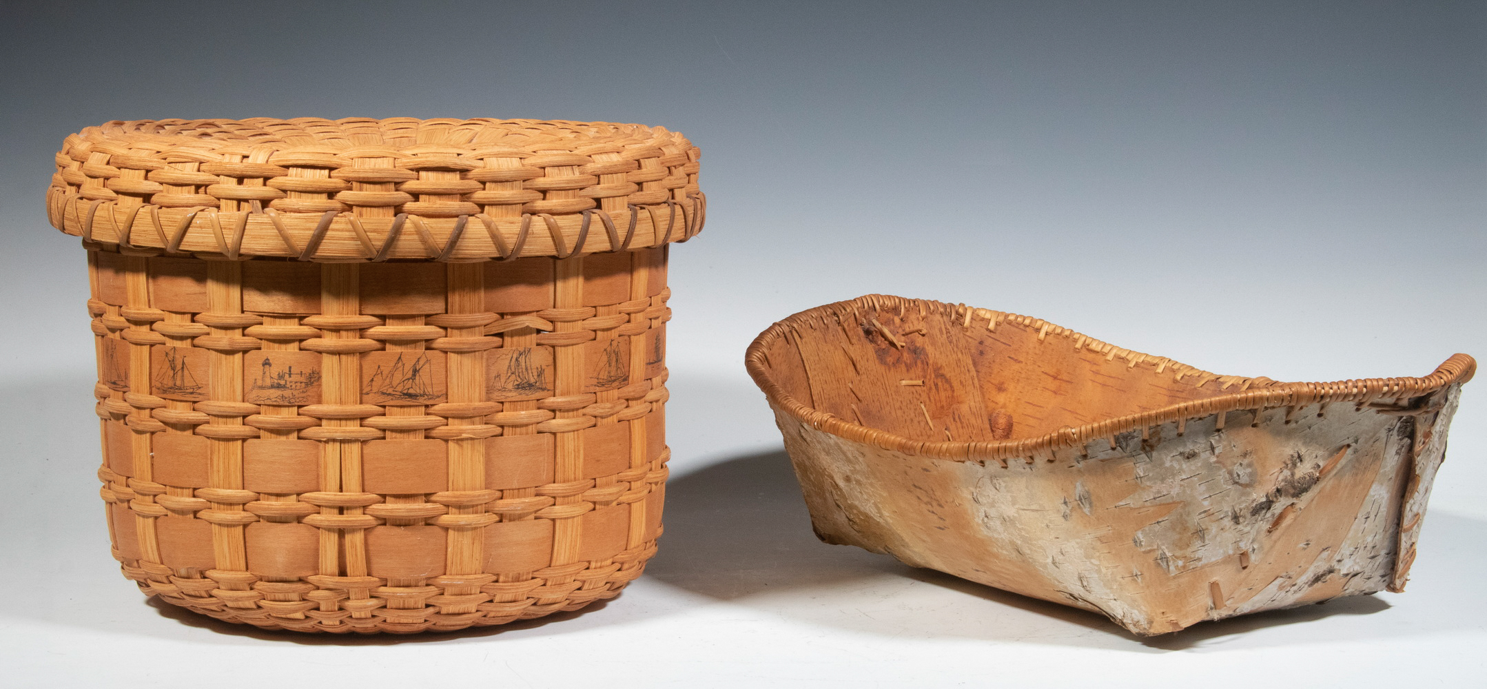 MAINE HANDCRAFTED BASKETS Lot of