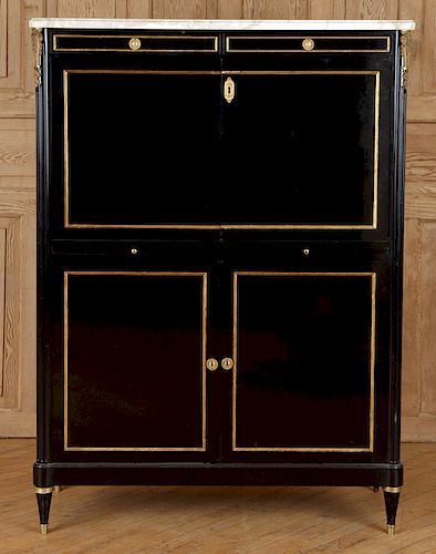 MAISON JANSEN FRENCH MARBLE TOP BAR