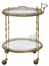 MAISON JANSEN STYLE BRASS TWO-