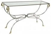 MAISON JANSEN STYLE GLASS-TOP