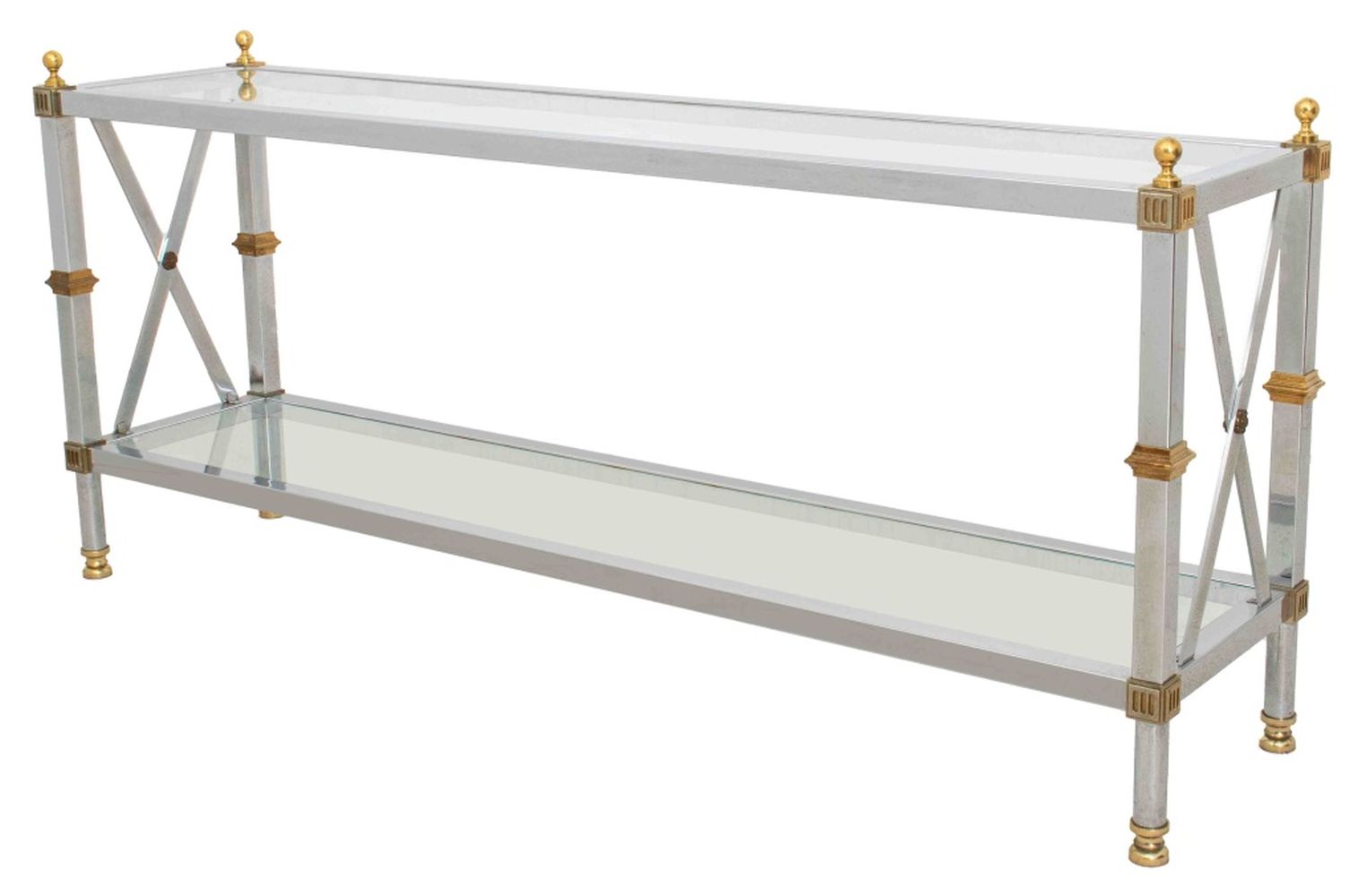 MAISON JANSEN STYLE STEEL, BRASS, &