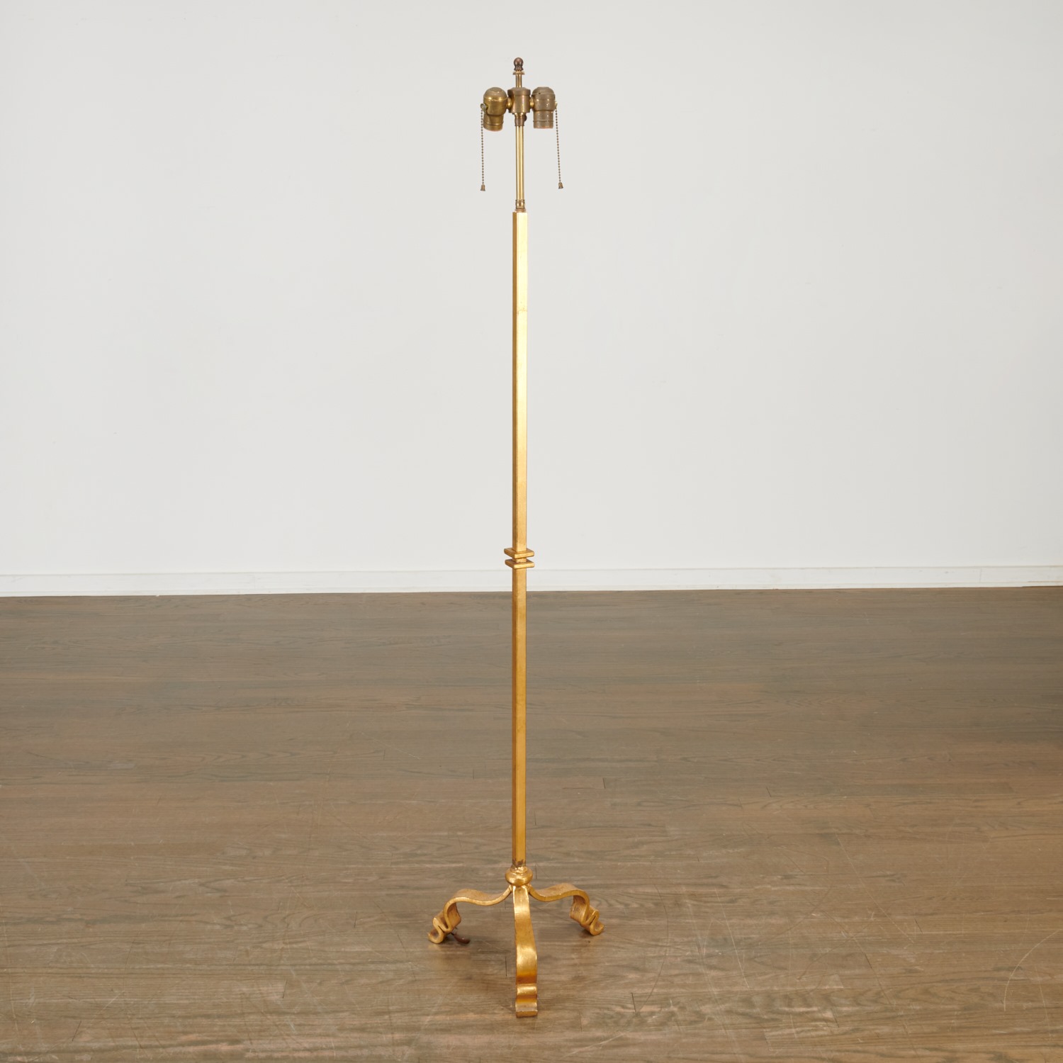 MAISON RAMSAY, GILT IRON FLOOR LAMP