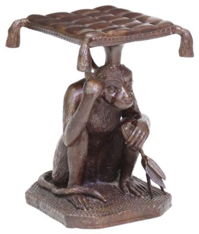 MAITLAND-SMITH BRONZE MONKEY STOOL/