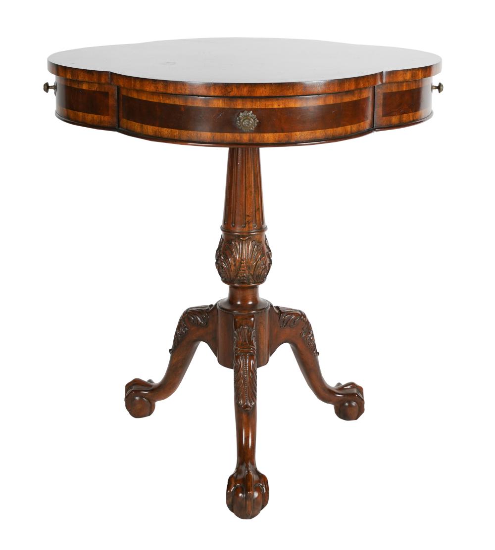 MAITLAND SMITH CARVED MAHOGANY LAMP