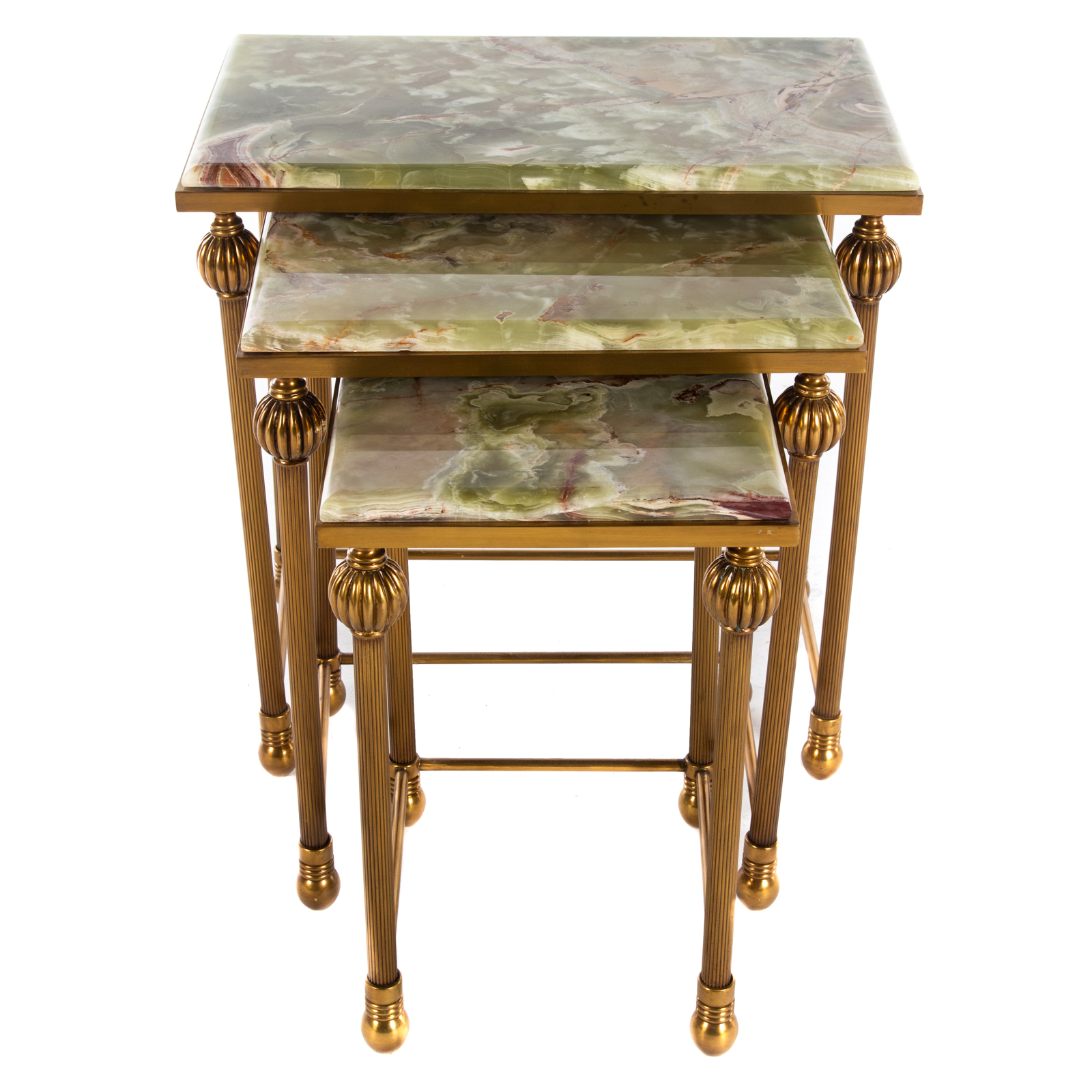 MAITLAND-SMITH GREEN ONYX & BRASS