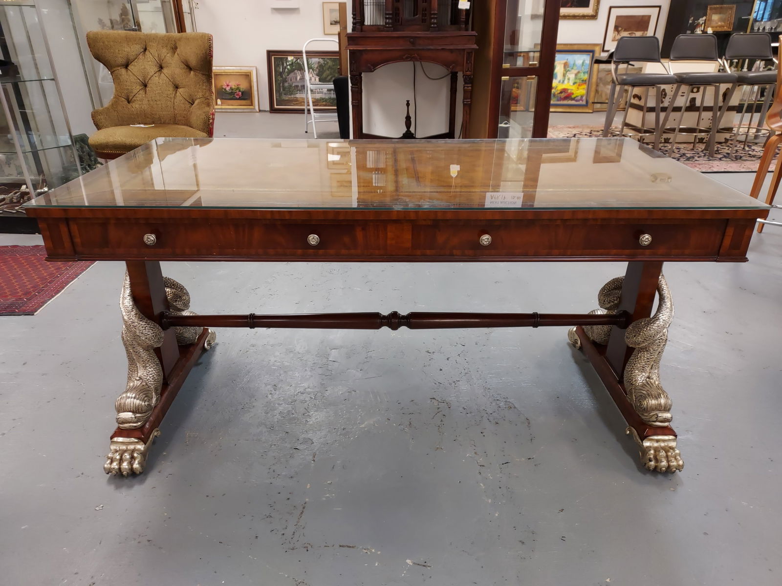 MAITLAND SMITH LEATHER TOP DESK