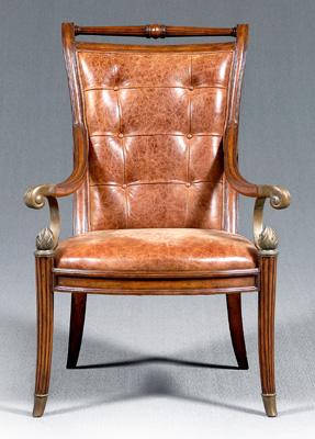 Maitland-Smith mahogany armchair,