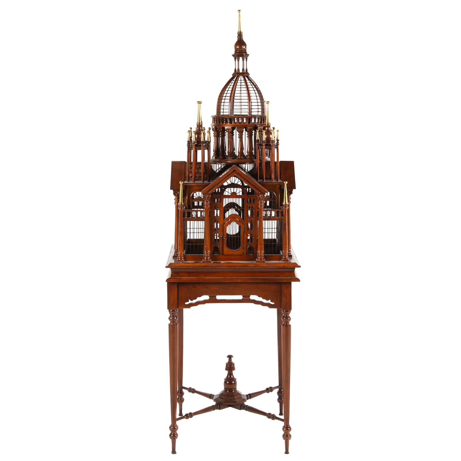 MAITLAND SMITH MAHOGANY BIRD CAGE