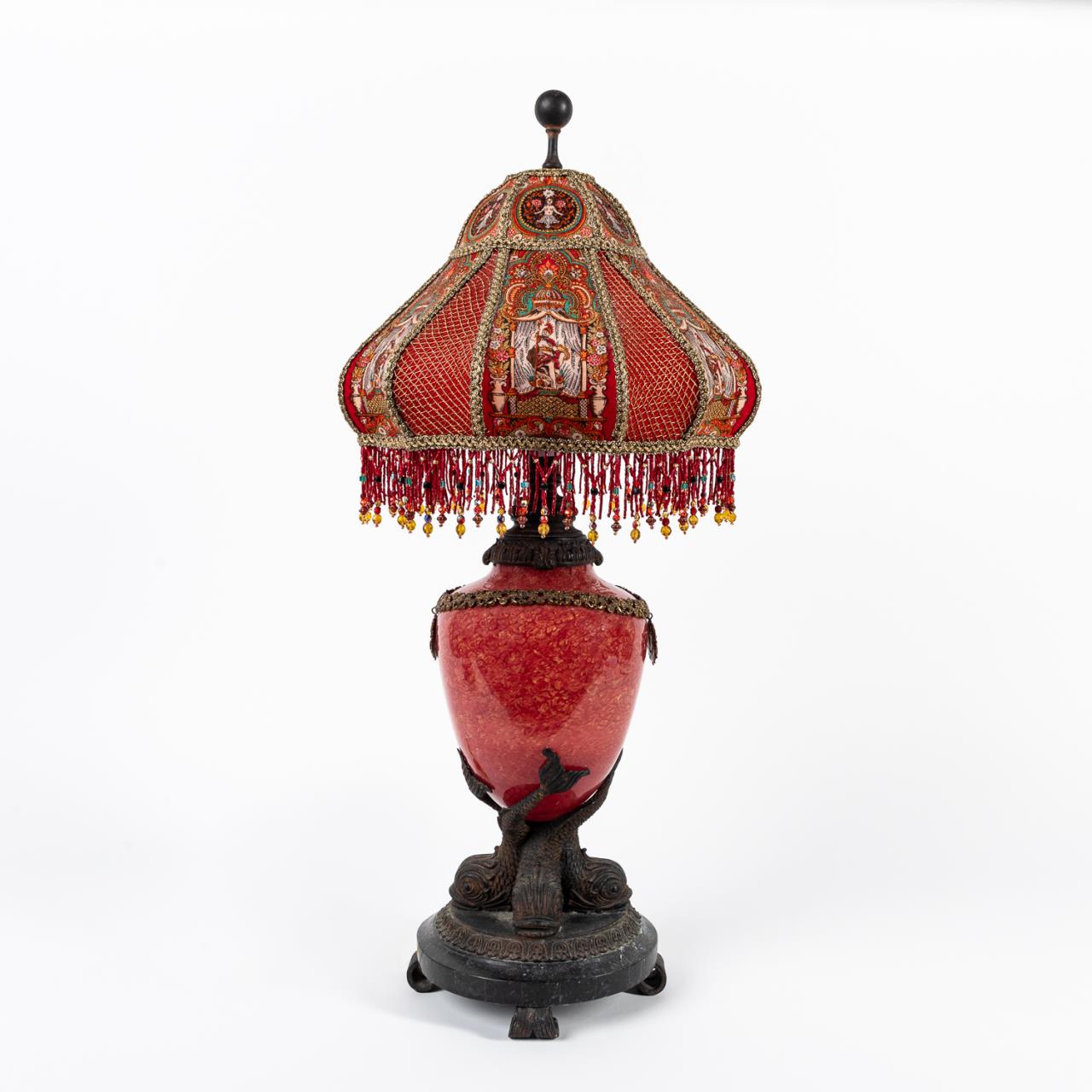 MAITLAND SMITH STYLE RED MARBLEIZED