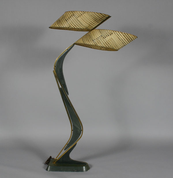 Majestic modern floor lamp; laced