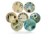 Majolica asparagus plates late