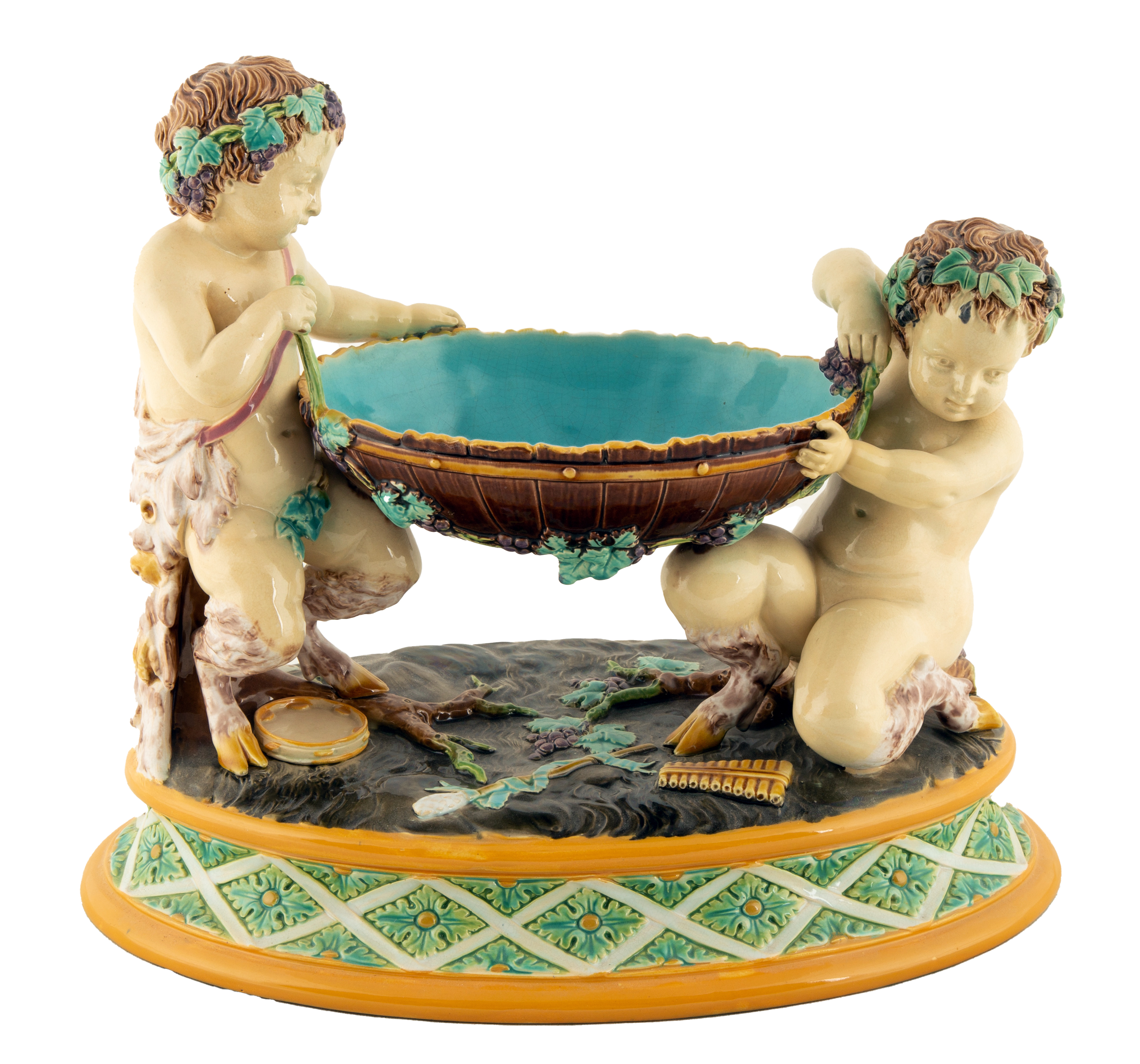 MAJOLICA BACCHANAL CENTERPIECE