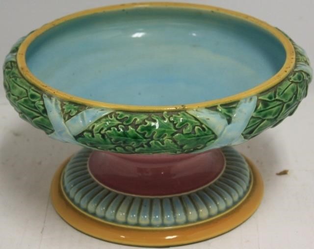 MAJOLICA COMPOTE BY GEORGE JONES,