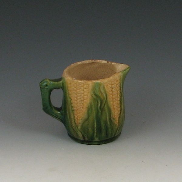 Majolica Corn Creamer marked 39 3