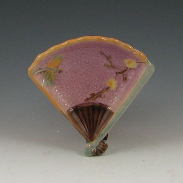 Majolica Dragonfly Fan Tray