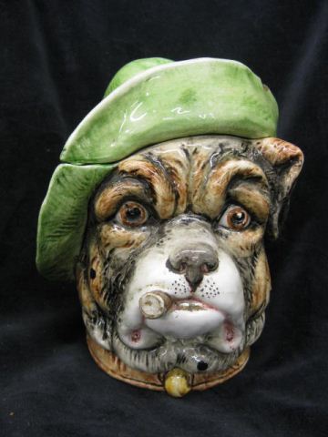Majolica Figural Pottery Tobacco