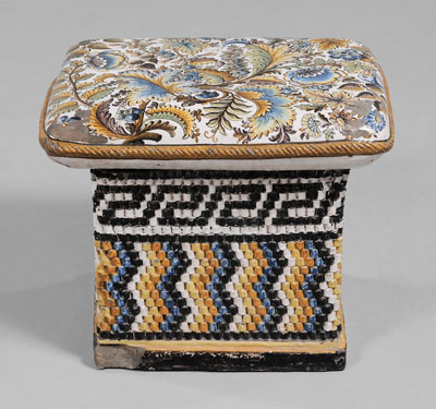 Majolica Garden Seat Italian,
