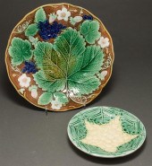 Majolica grape and leaf molded