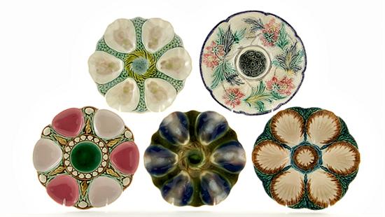 Majolica oyster plate collection