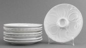 MAJOLICA OYSTER PLATES, SET OF