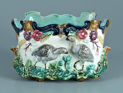 Majolica planter, possibly