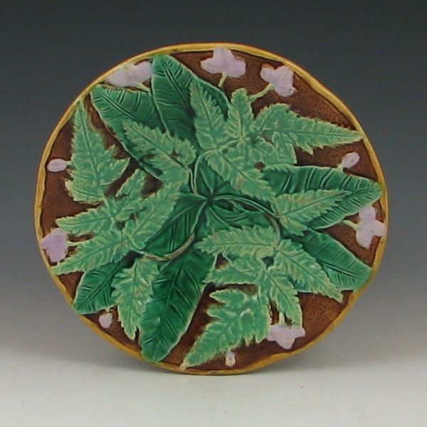 Majolica Plate unmarked 8 3/8''w