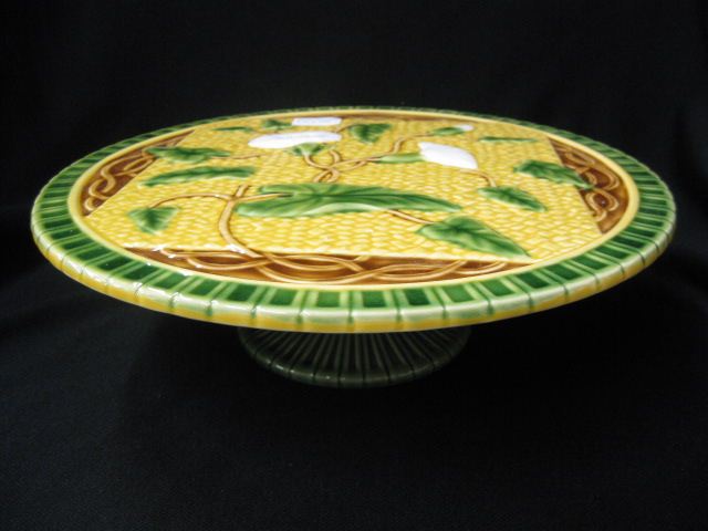 Majolica Pottery Cake Stand