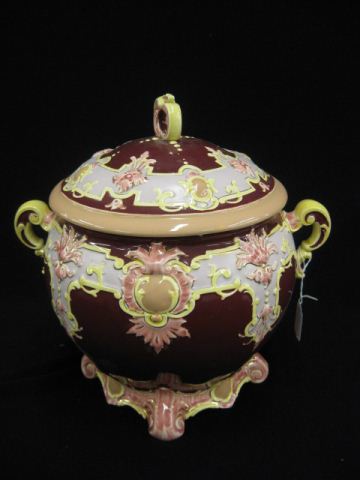 Majolica Pottery Covered Tureen