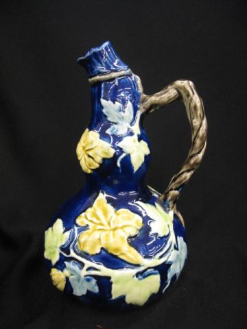 Majolica Pottery Jug flowering vine