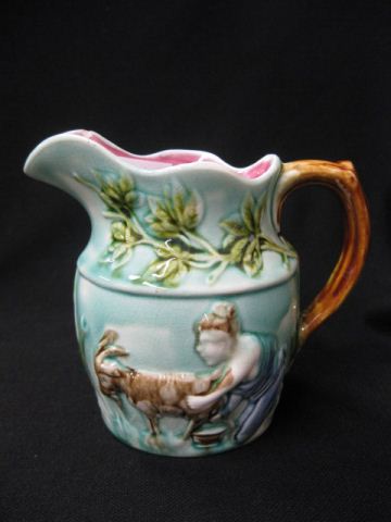 Majolica Pottery Milk Pitcher