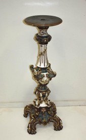 MAJOLICA POTTERY PEDESTAL, WIL