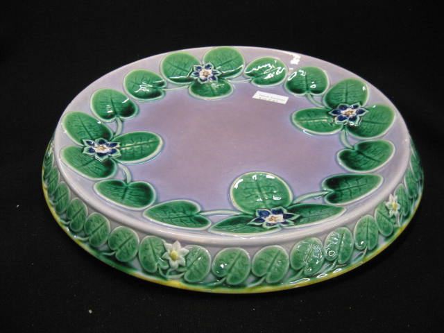 Majolica Pottery Round Tray water