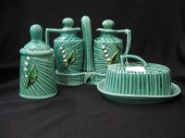 Majolica Pottery Set;includes