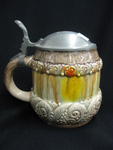 Majolica Pottery Stein 1/2 liter