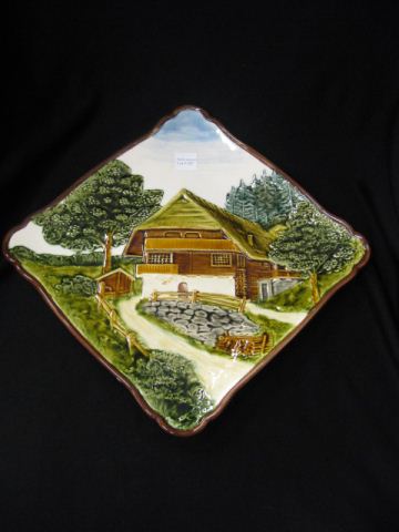 Majolica Pottery Wall Plaque German
