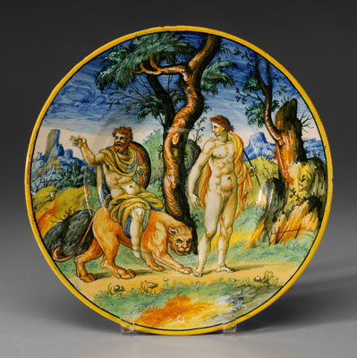 Majolica Shallow Bowl Italian,