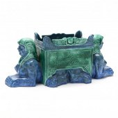 MAJOLICA SPHINX JARDINERE Circ