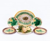 MAJOLICA TABLEWARE AND TROMPE