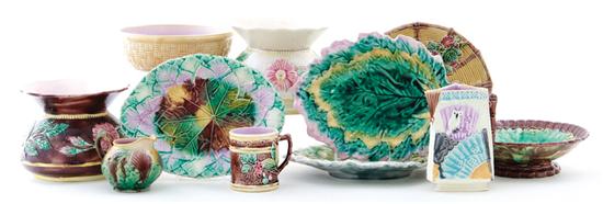 Majolica tableware paneled