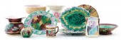 Majolica tableware paneled pit
