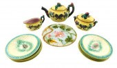 MAJOLICA, TWELVE PIECES, 19TH