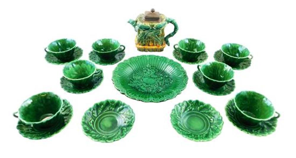 MAJOLICA, TWENTY PIECES, 19TH/