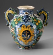 Majolica Two-Handled Jug Monte