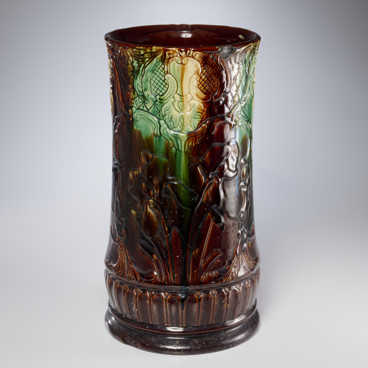 MAJOLICA UMBRELLA STAND 20th c.,
