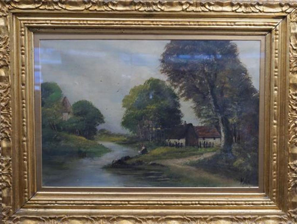 MALA(?), RURAL RIVER LANDSCAPE, OIL