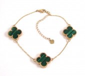 MALACHITE AND FOURTEEN KARAT G