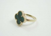 MALACHITE AND FOURTEEN KARAT G