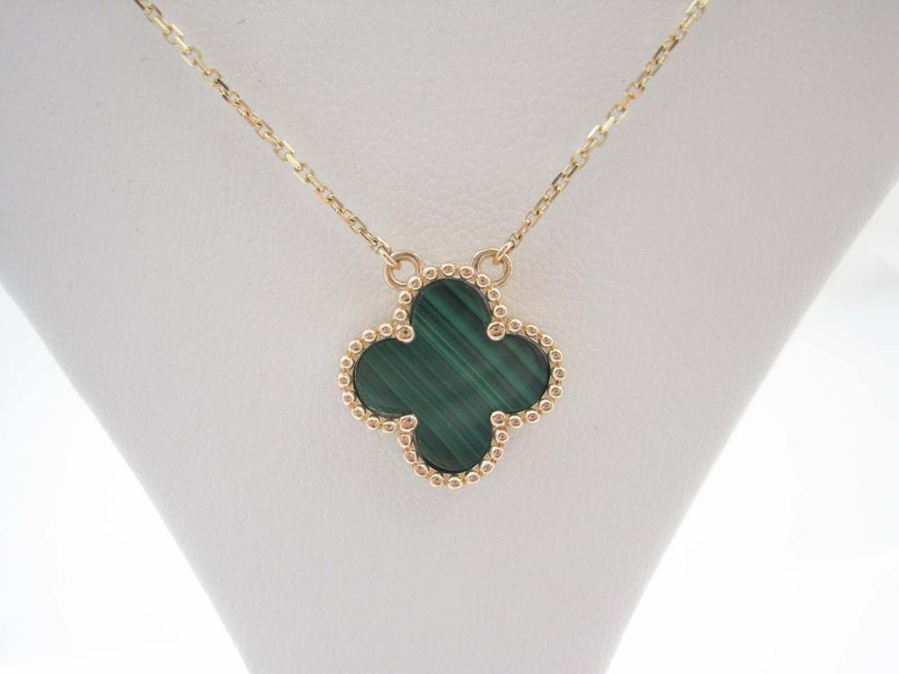 MALACHITE AND FOURTEEN KARAT GOLD